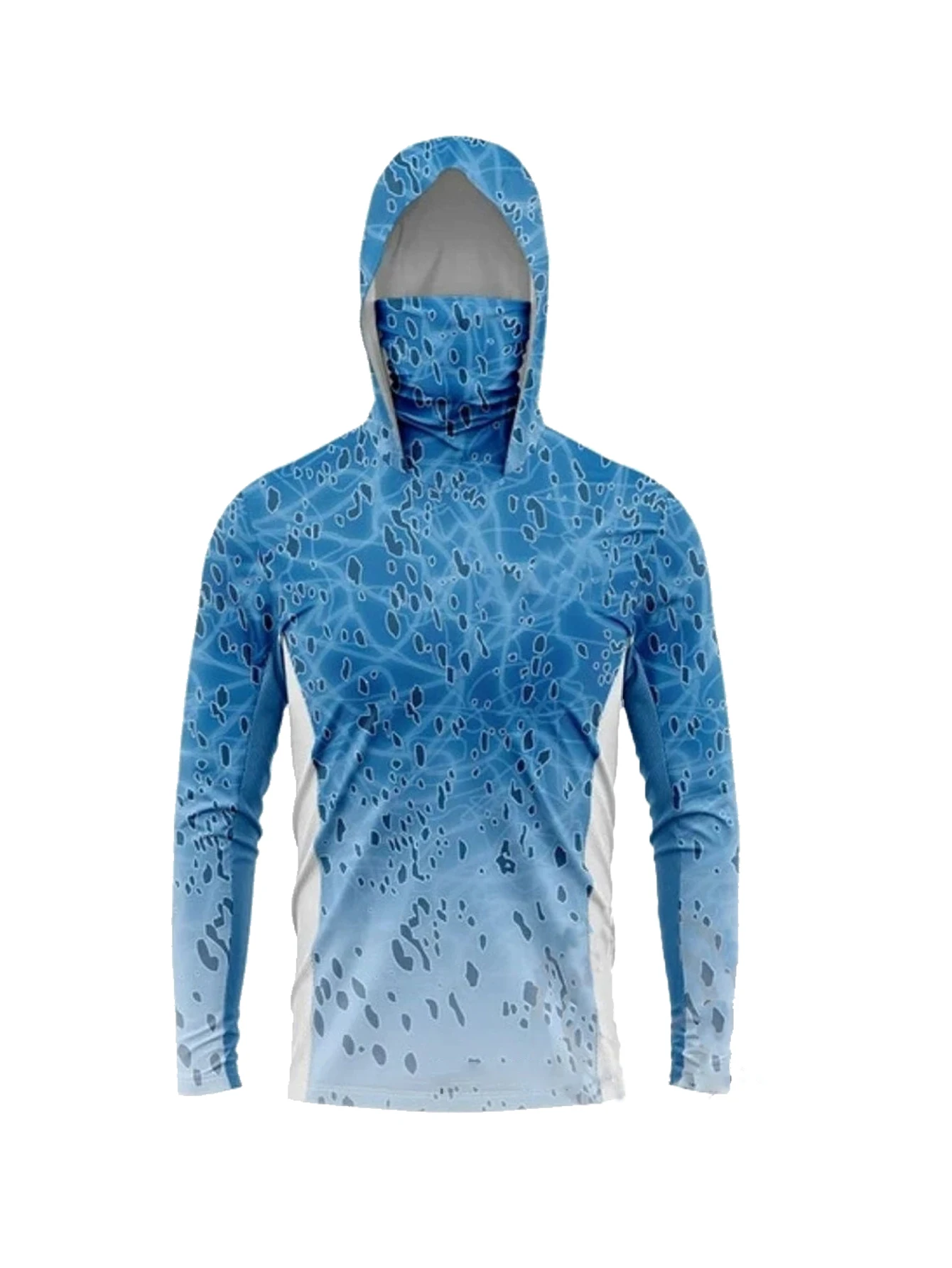 Fishing Shirt Uv Protection - เสื้อฮู้ดดี้ตกปลาแขนยาวสำหรับผู้ชาย พร้อมหน้ากากป้องกันรังสียูวี เสื้อกันแดด เสื้อตกปลา เสื้อเจอร์ซีย์สำหรับล่าปลา UPF