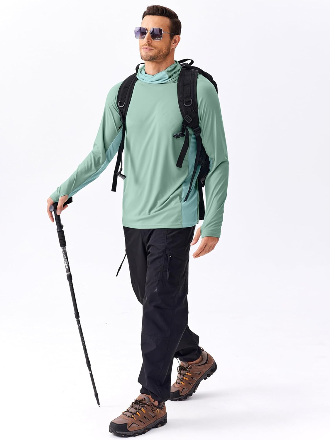 เสื้อฮู้ดกันแดดสำหรับผู้ชาย PI - Fishing Mask Sun Protection บทวิจารณ์และราคา