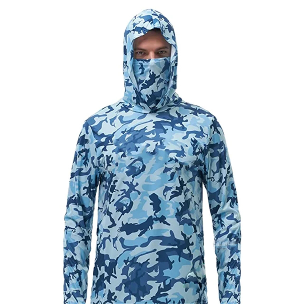 เสื้อฮู้ดตกปลาสำหรับผู้ชาย ลาย - Fishing Shirt Uv Protection บทวิจารณ์และราคา