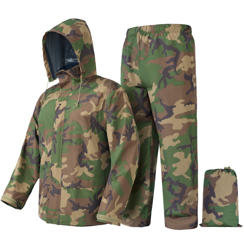 ชุดกันฝนสำหรับล่าสัตว์กลางแจ้ง - Fishing Rain Suit บทวิจารณ์และราคา