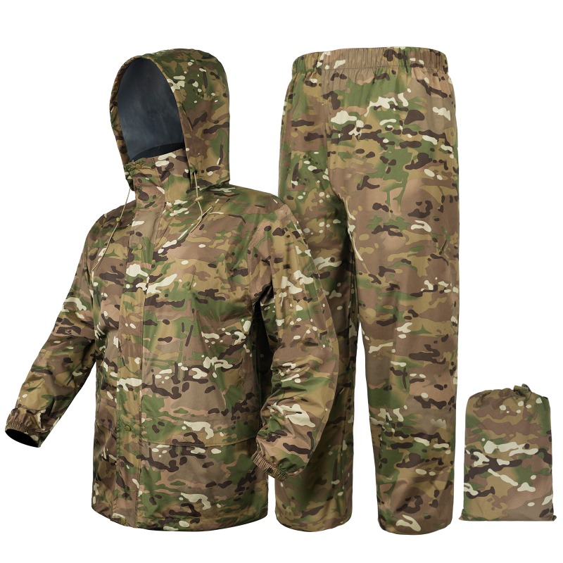 ชุดกันฝนสำหรับล่าสัตว์กลางแจ้ง - Fishing Rain Suit บทวิจารณ์และราคา